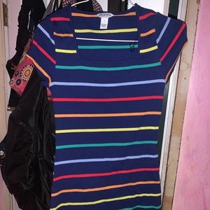 A very colorful dress